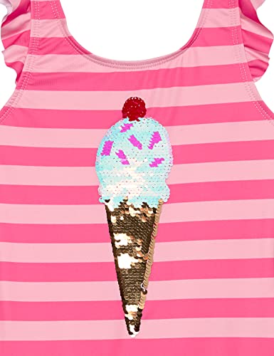 Joules Girls' Splash Swimsuit, Rose, 12 #TOP1