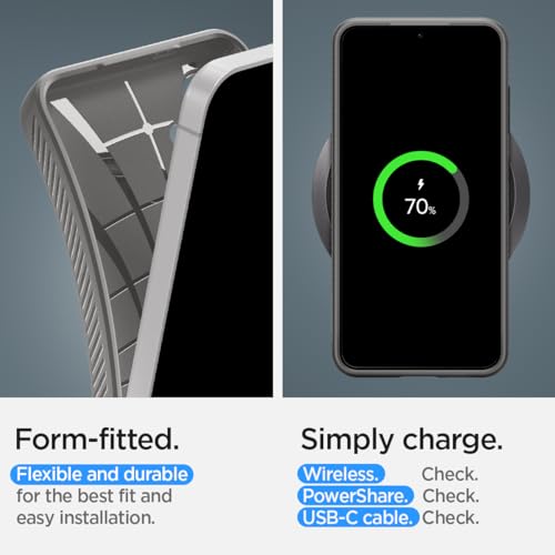 Spigen Liquid Air Back Cover Case Compatible with Galaxy S24 (TPU | Marble Gray) 7 41CyOkNdA8L