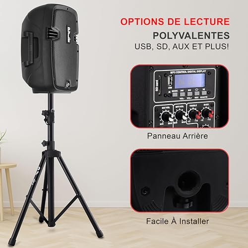 Haut parleur bluetooth puissante avec lecteurs MP3 USB SD et micro - 3
