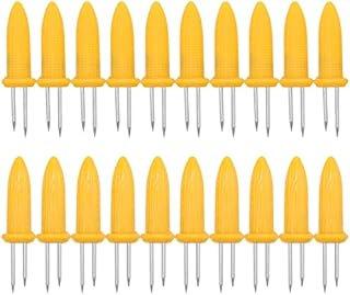 Greoer 20 Pieces Corn Cob Holders, Corn On The Cob Skewers, Skewers Stainless Steel Barbecue Tool for BBQ, Camping, Picnic, Parties