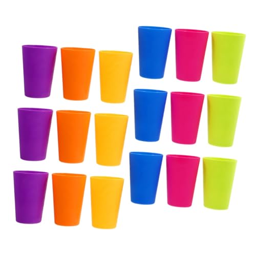 Cabilock 18 Pcs Gobelets Plastique Réutilisables Multicolores Gobelets à Boire