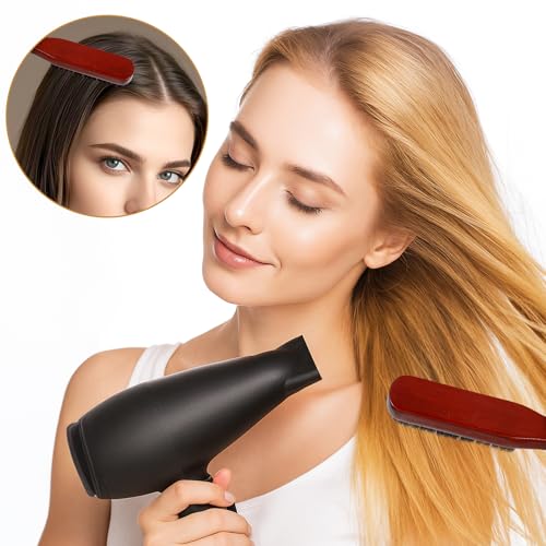 Wildschweinborsten Bürste Sleek Bun Bürste Haarbürste mit Holzgriff Haarstyling Bartkamm Männer für Langes, Dickes, Lockiges, Welliges, Trockenes Oder Geschädigtes Haar