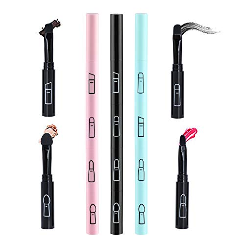 Preisvergleich Produktbild MWOOT Augenbrauenpinsel Set [3Stk]. 4IN1 Multifunktional Make-Up Pinselset mit Lippenpinsel lidschattenpinsel Kosmetikpinsel