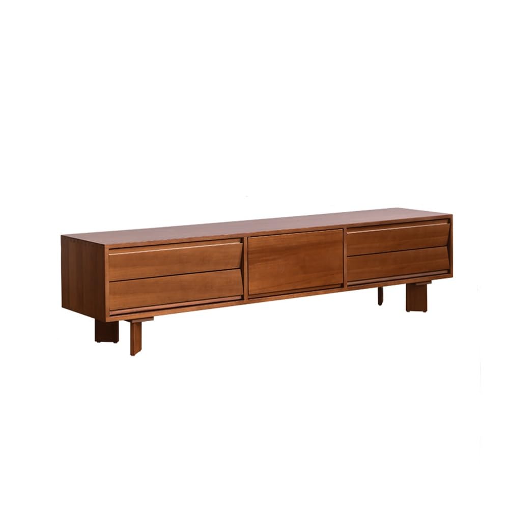 TV-Konsole, Entertainment-Center 180cm Schlichter Massivholz-Wohnzimmerschrank, Retro Unterhaltungszentrum für Zuhause, Vielseitiges Möbel für Hotels & Pensionen TV-Ständer fürs Wohnzimmer