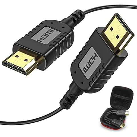 Ultra Thin HDMI Cable 6.6FT, Hyper Flexible HDMI Cord up to 4K@30Hz, FOINNEX High Speed HDMI 1.4 for ARC, HDR, PS4, Xbox, PC, TV, Monitor, Gimbal Cover