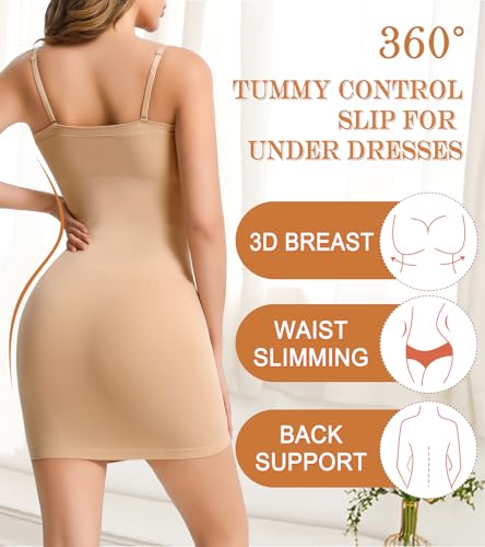 Strapless Shapewear Slips for Under Dresses Full Slip Dress for Women Tummy Control Seamless Slimming Body Shaper2