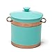 Fiesta 3 quart Double-Walled Ice Bucket with Copper Accents, Turquoise