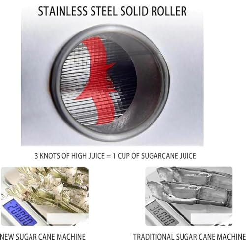 Stainless Steel Sugar Cane Juicer Machine - Manual Extractor, 220lbs/h Desktop Press for Restaurants & Snack Bars, Efficient Juice Production - Image 4