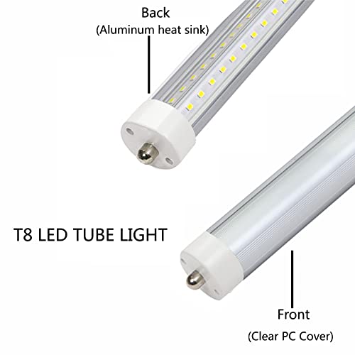 Gocuces T8 Led Tube Light 4Ft 36W For 45.8In F48T12 60W Fluorescent Bulbs Replacement,Fa8 Single Pin Base,V Shape White 6500K,Dual-Ended Power Ballast By Pass For Office,Hotel,Shop Lighting,Pack Of 10 #TOP2