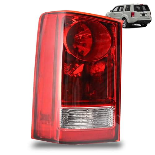 Tail Light Assembly Compatible With 2009-2015 Honda Pilot Rear Left Driver Side Taillight With Blubs and Wiring Harness Replace 33550SZAA01