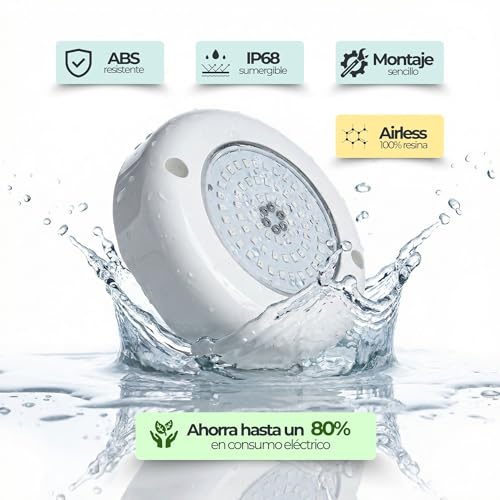 Miniatura 2 de Swimhome Foco Led Mini Para Escalera De Piscina De Superficie Ø11cm Lámpara Blanco Frío 6000k, 6w Relleno De Resina Epoxy Para Máxima Durabilidad