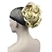 Lydell Short Ponytail Hair Extension Wavy Synthetic Hair-Piece with Jaw Claw (15BT613 Blond mix)