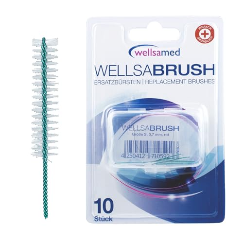 wellsamed Wellsabrush 10 Stück Interdentalbürsten, Größe S, ISO 1: 0,42 mm, Bürstengröße: 2,0 mm/fein, zur effektiven Reinigung der Zahnzwischenräume