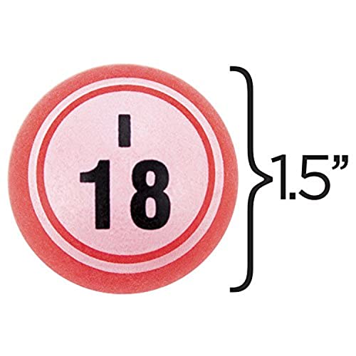 75 Multi-Color 1.5 Inch Bingo Balls -Plastic Balls For Bingo Cages And Raffles - Compatible With Cages From Most Major Brands #TOP4