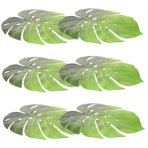 Placemats Monstera Artificielle LABRIMP set de table lot de 6 lavable vert