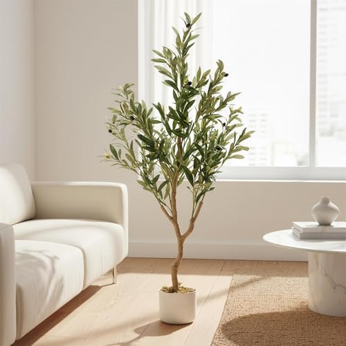 Faux Olive Tree 4FT, Olive Plant Trees Artificial Indoor with