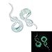 YOFANST Ear Stretching Glass Spiral Tapers Gauges 9/16, 6pcs Blue, Glow in the Dark, Purple