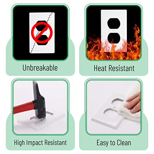 Bates- White Outlet Covers, Wall Plates, Pack Of 12, Electrical Outlet Cover Plates, Wall Plates For Outlets, Electric Outlet Covers, Wall Plate Cover, Outlet Plate, Plug Cover, Outlet Covers, Power #TOP3