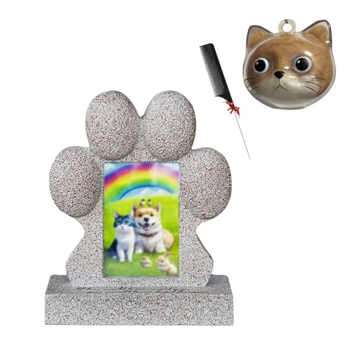 犬の毛 収納 そして 猫の記念フォトフレーム, 写真フレーム用スロットとペットの毛髪収集機能付き 犬の記念ギフト 犬や猫への記念品,gold-D