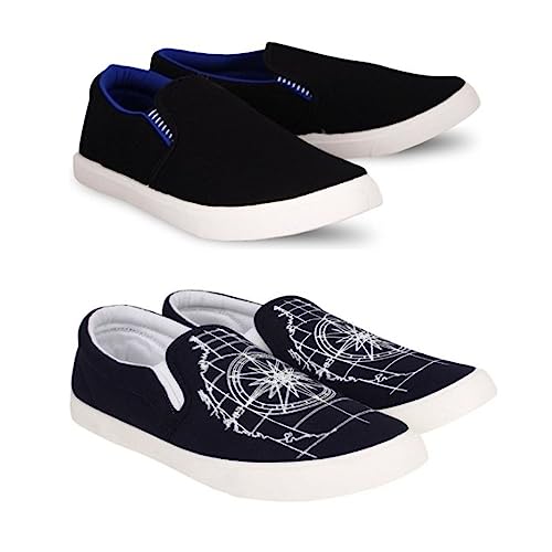Image of HOTSTYLE Premium Casual Shoes Slip On Sneakers for Men |Combo Pack of 2|176
