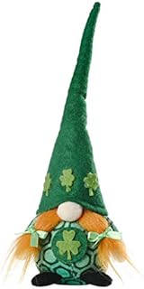 XIANZI Patrick's Day Gnome Plush Doll - Irish Lucky Shamrock Kl Ee Elf Tomte G Nome Ornaments - Mini Handmade Green Scandinavian Nisse Leprechaun Figures Toy for Home Holiday Party Decor
