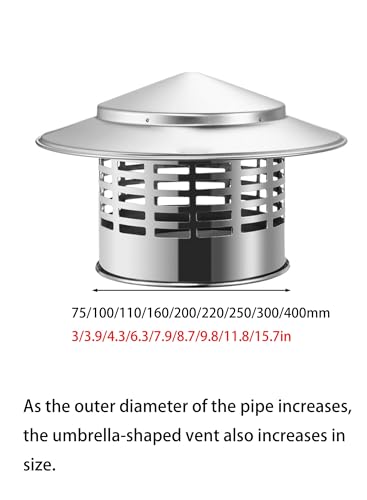 Tapa de chimenea de acero inoxidable resistente a la intemperie 3