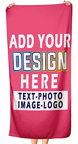 Personalized Beach Towel Custom Add Your Text Bath Towels Summer