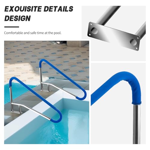 Barandal para piscina 55x32 pulg acero inox miniatura 4