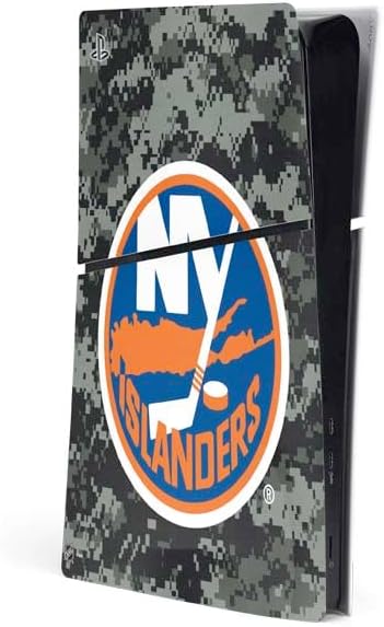 Skinit Decal Gaming Skin Compatible with PS5 Slim Digital Edition Console - Officially Licensed NHL New York Islanders Camo Design