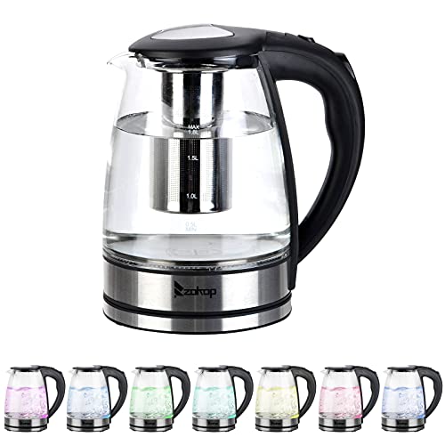 Tetera eléctrica y hervidor de agua 1.8L multicolor miniatura 3