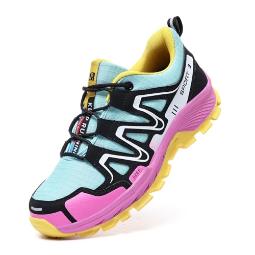 YHSGW Waterproof Hiking Shoes Women Casual Lace-Up Non-Slip Lightweight Comfortable Running Tennis Fashion Sneakers for Women Walking Trekking Outdoor Shoes