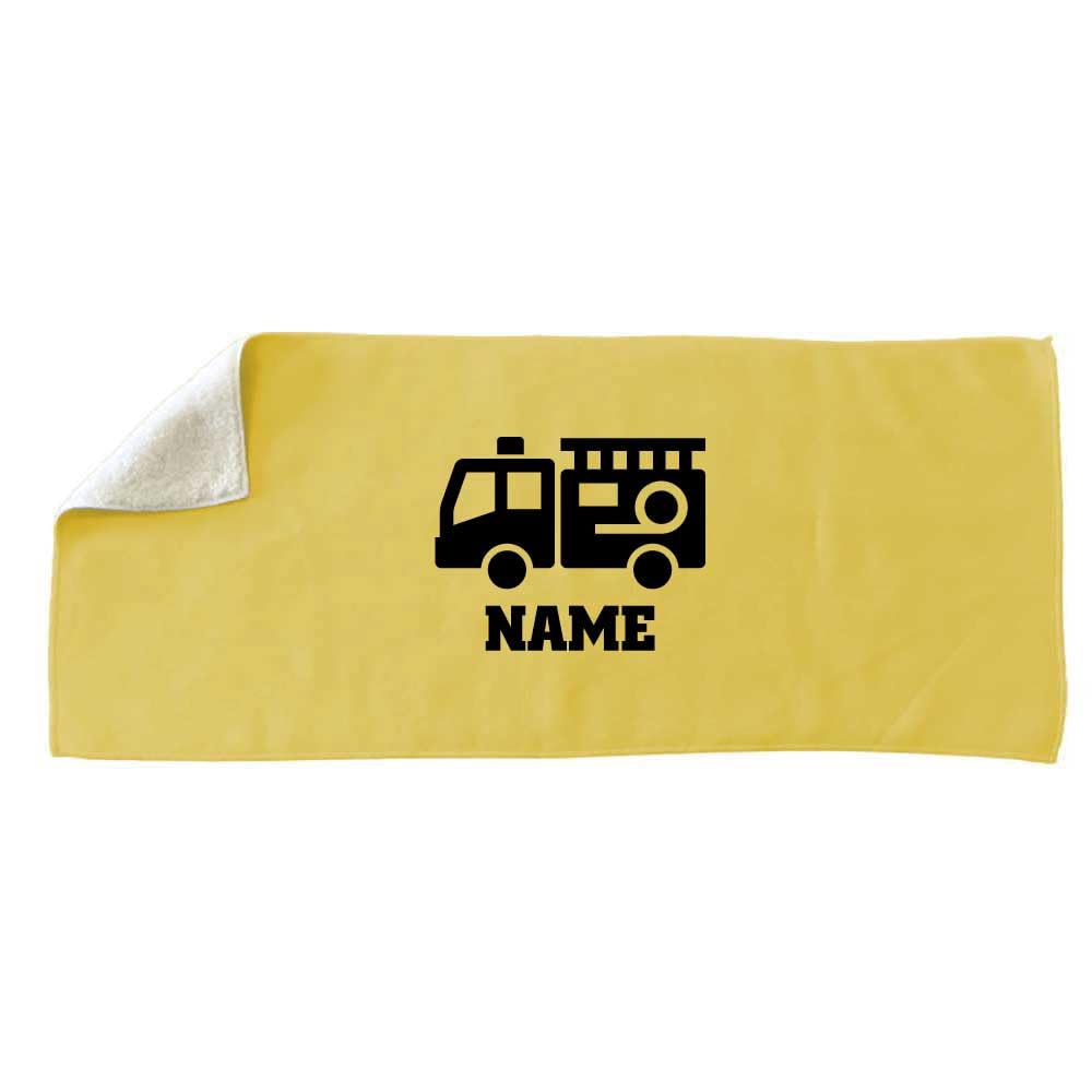 消防タオル Amazon.co.jp: 消防士 フェイスタオル シルエット＆名入れ[イエロー