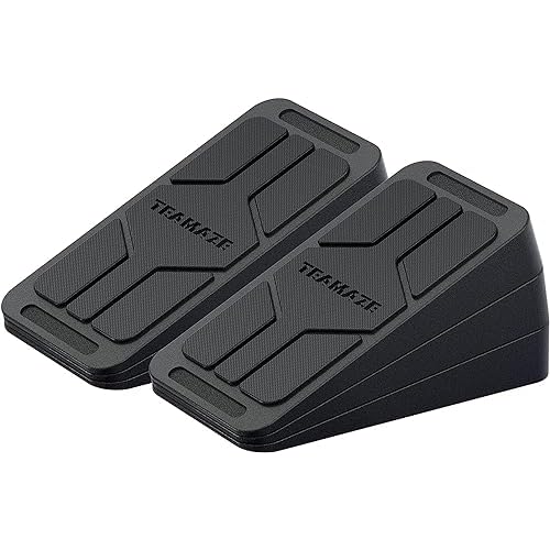 BOOSTEADY 6 Pcs Slant Board, Unique Anti Slip Design, Adjustable Angles Squat Wedge Blocks for Calf Stretching 480 lbs Weight Capacity Rubber Yoga Foam Wedge for Home Exercise,Squats,Leg Extender