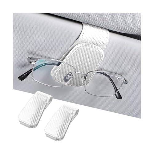 Image of AICEL Sunglasses Holders for Car Sun Visor, Leather Eyeglasses Hanger Mounter, Magnetic Glasses Holder and Ticket Card Clip, Auto Interior Accessories Universal for SUV Pickup Truck