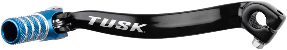 Tusk Folding Shift Lever Black/Blue Tip Compatible with Kawasaki KX100 1995-2013/KX85 2001-2013