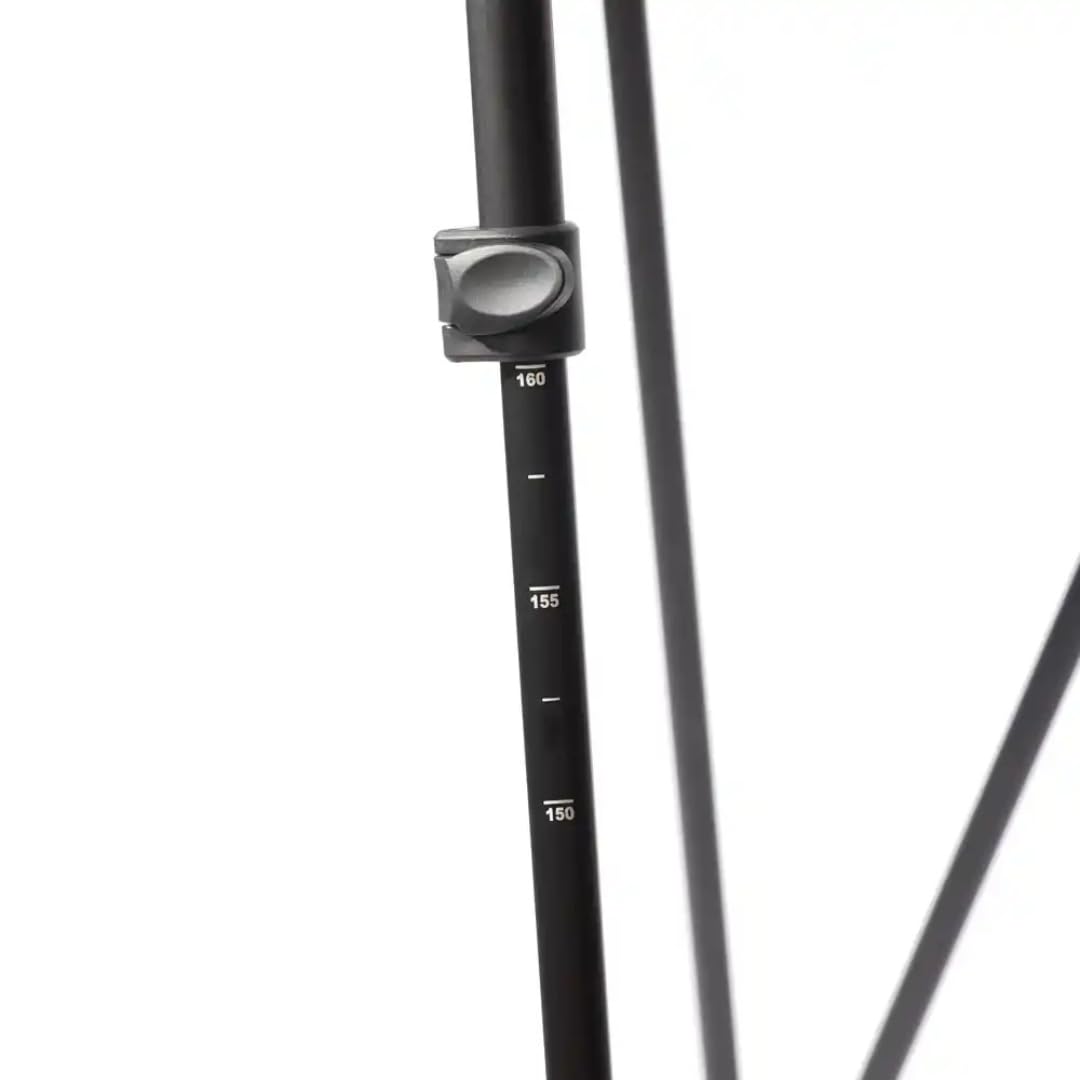Zielstock – Höhenverstellbarer Vierbein-Zielstock aus Aluminium (95–175 cm), V-Gabel, 360° drehbar, gepolsterte Griffe, inkl. Tragetasche – Stabiler Schießstock für die Jagd