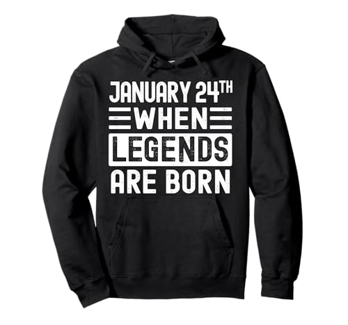 Enero 24 Bday January 24th Birthday Gift Sudadera con Capucha