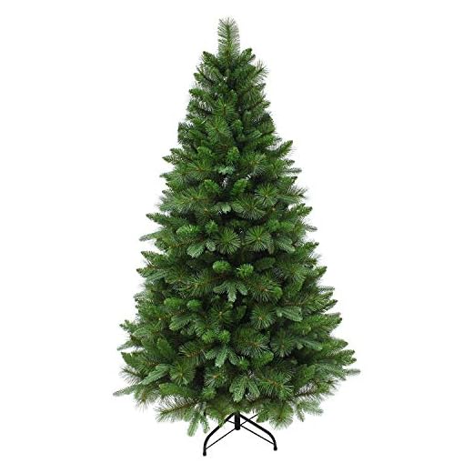 Kaemingk Christow konstgjord julgran, traditionell grön gran med stativ, 180 cm