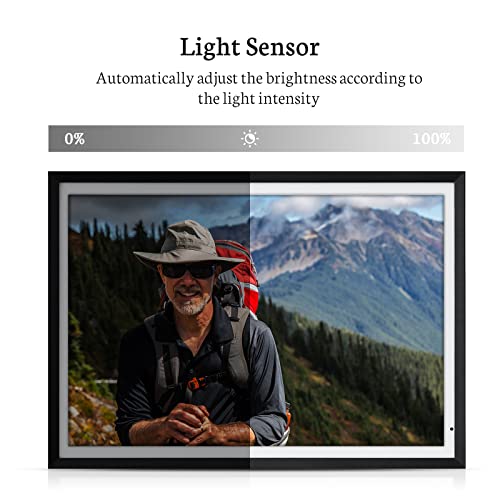 Bsimb 13.5-Inch 32Gb 3K Digital Photo Frame Dual Band Wi-Fi, Smart Digital Picture Frame, Light Sensor, Send Photos & Videos Via App/Email Instantly, Wall Mountable, Gift For Grandparents #TOP6