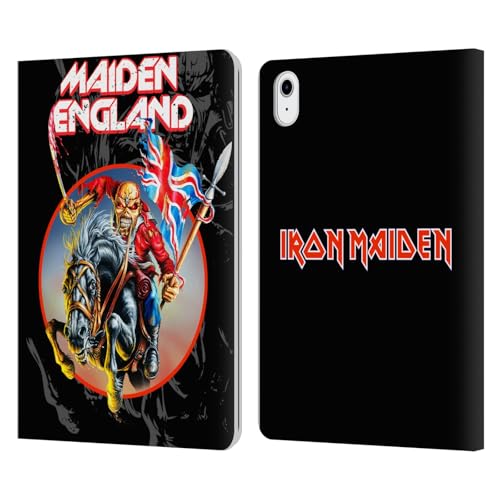 Head Case Designs Licenciado Oficialmente Iron Maiden Inglaterra Tours Carcasa de Cuero Tipo Libro Compatible con Apple iPad Air 2020/2022