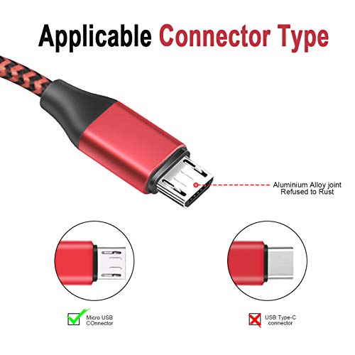Charger Cable For Ps4 Controller 2Pack 15Ft Extra Durable Nylon Braided Micro Usb Fast Charging Cord Compatible With Playstation 4,Xbox One S/X Controller,Samsung Galaxy S7 S6,J7 J3 Note 5 4 And More #TOP2