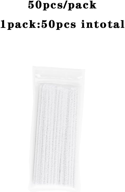Smoking Pipe Cleaners Blend Cotton Rods Tobacco Smoke Mouthpiece Convenient Cleaning Tool （50pcs/Pack，1PACK，50pcs in Total）