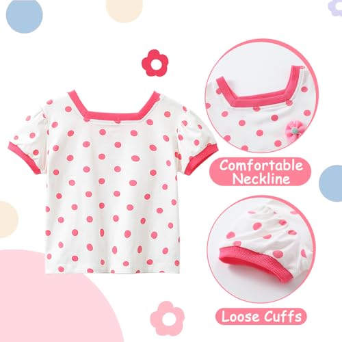 Square Neck Versatile T-Shirt,Summer T-Shirt with Small Flower Embellishment, Summer Short Sleeve Tops for Girls2