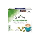 Quik Tea All Natural Cardamom Chai Latte Mix Made from Assam Teas All Natural No Preservatives 20 Pouches (480 g / 17 oz)