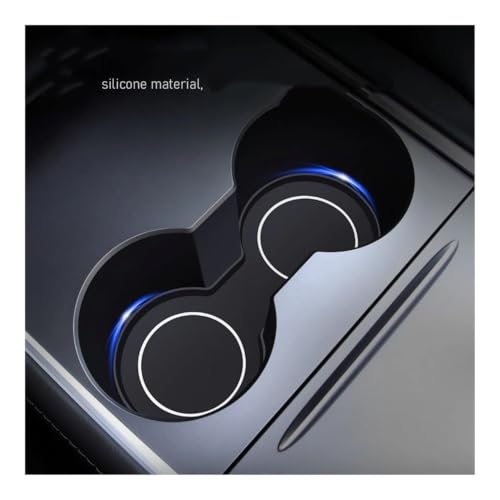 Consola Central Sin Ruidos con el Portavasos Tesla Model Y 7