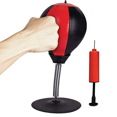 Wembley Desktop Novelty Punching Bag, Stress Relief Mini Speed Bag for Office or
