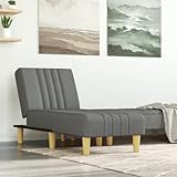 Keeushr Verstellbare Chaiselongue Dunkelgrau Stoff 3 Positionen Sitz Liege Schlaf Sofa Gästebett Bequem Atmungsaktiv Langlebig Robuster Stabiler Rahmen Sperrholz Modernes Loungemöbel