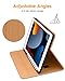 DTTO for iPad 9th/8th/7th Generation 10.2 Inch Case 2021/2020/2019, Premium Leather Business Folio Stand Cover with Apple Pencil Holder - Auto Wake/Sleep and Multiple Viewing Angles, Brown