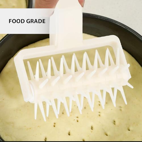 Image of HS Plastic Pizza Pie Pastry Dough Docker Pizza Roller Dough Pitter Baking Tool