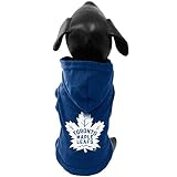 All Star Dogs NHL Toronto Maple Leafs Cotton Hooded Dog Shirt, Medium, Royal